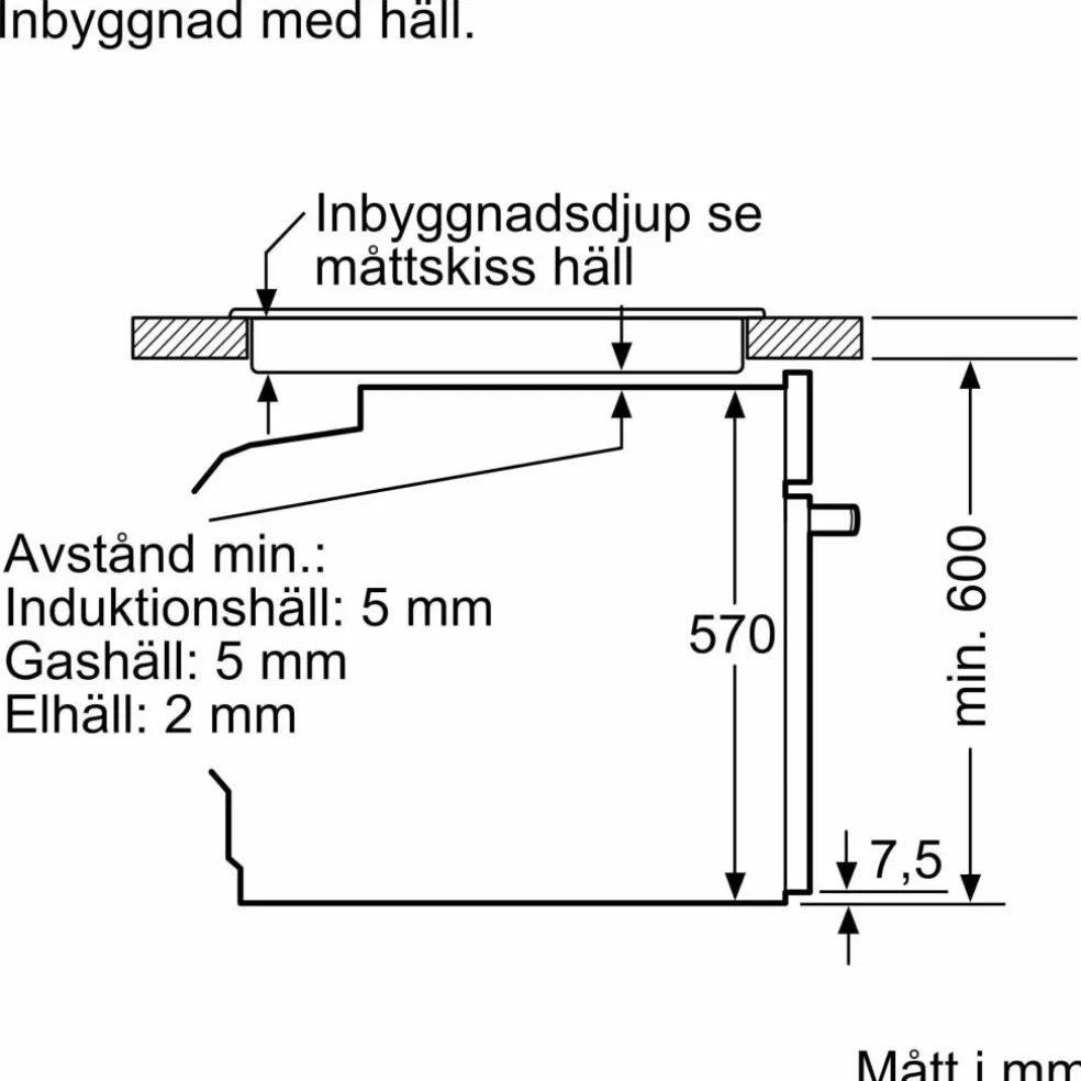 HB579GBR3 iQ500 Innbyggingsovn 60 x 60 cm, rustfritt stål