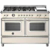 HER126G2EAVT Heritage Gasskomfyr med dobbelovn 120 cm, Cremehvit