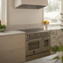 HER95I2EXT2 Heritage induksjonskomfyr 90 cm med 5 soner og 2 ovner, rustfritt stål