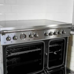 HER95I2EXT2 Heritage induksjonskomfyr 90 cm med 5 soner og 2 ovner, rustfritt stål