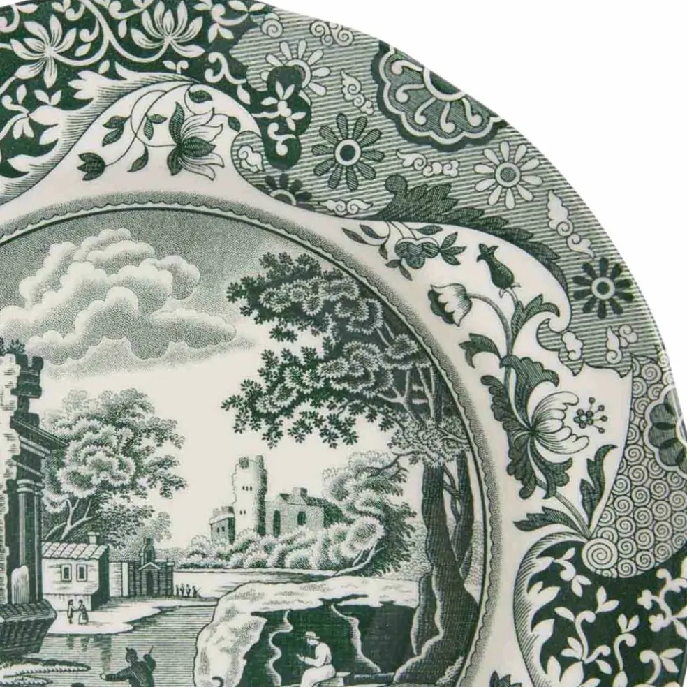 Heritage Green Italian dyp tallerken 23 cm, grønn/hvit