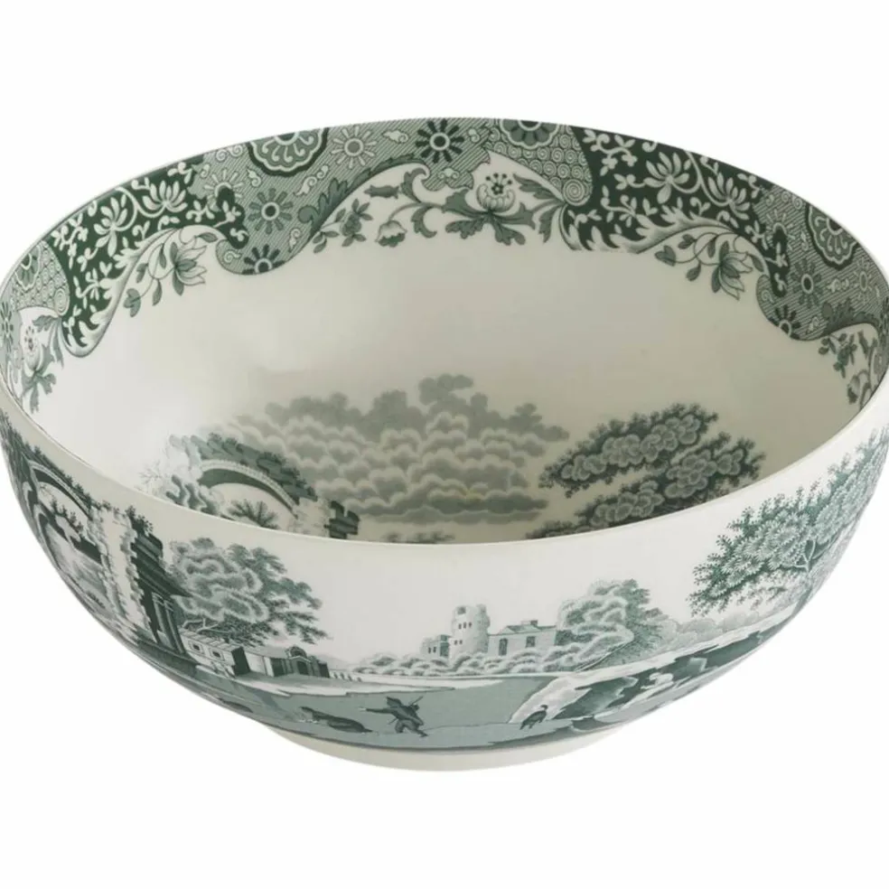 Heritage Green Italian serveringsskål 27,5 cm, grønn/hvit