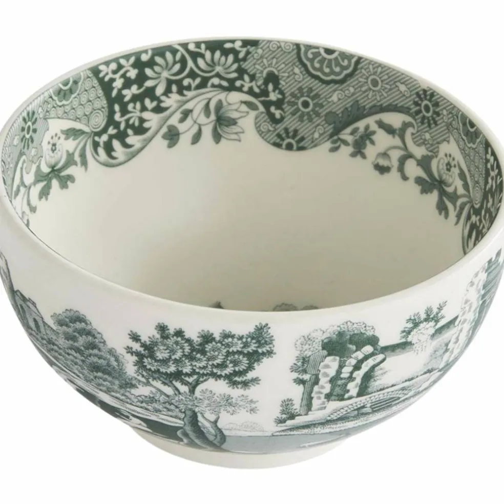 Heritage Green Italian skål 15 cm, grønn/hvit