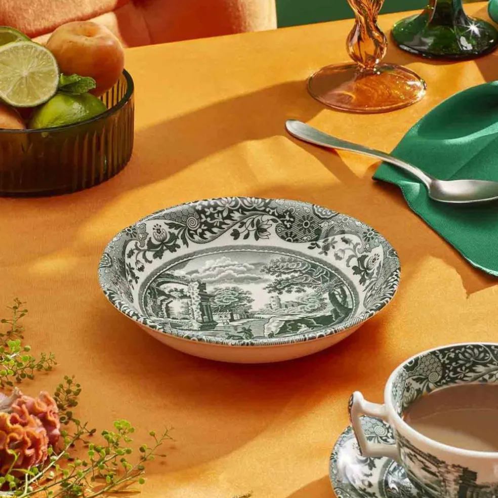 Heritage Green Italian skål 15 cm, grønn/hvit