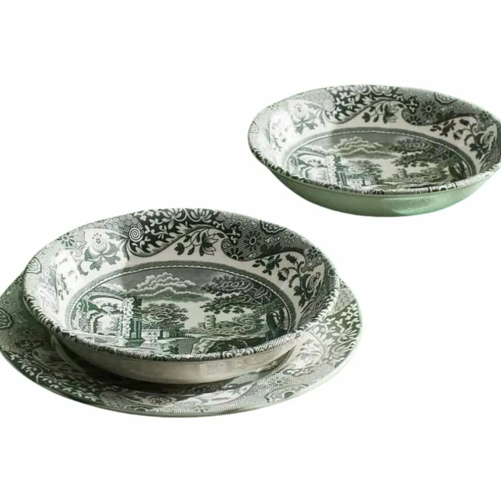 Heritage Green Italian skål 11 cm, grønn/hvit