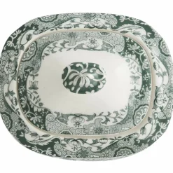 Heritage Green Italian sukkerskål med lokk 25 cl, grønn/hvit