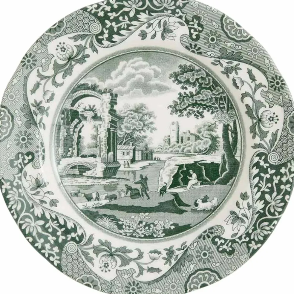 Heritage Green Italian tallerken 27 cm, grønn/hvit