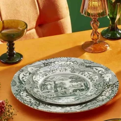 Heritage Green Italian tallerken 27 cm, grønn/hvit