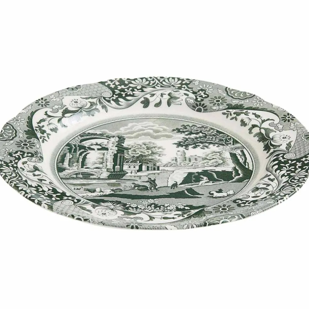 Heritage Green Italian tallerken 27 cm, grønn/hvit