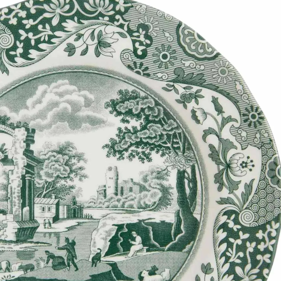 Heritage Green Italian tallerken 20 cm, grønn/hvit