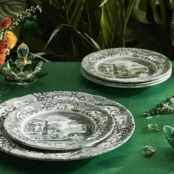 Heritage Green Italian tallerken 20 cm, grønn/hvit