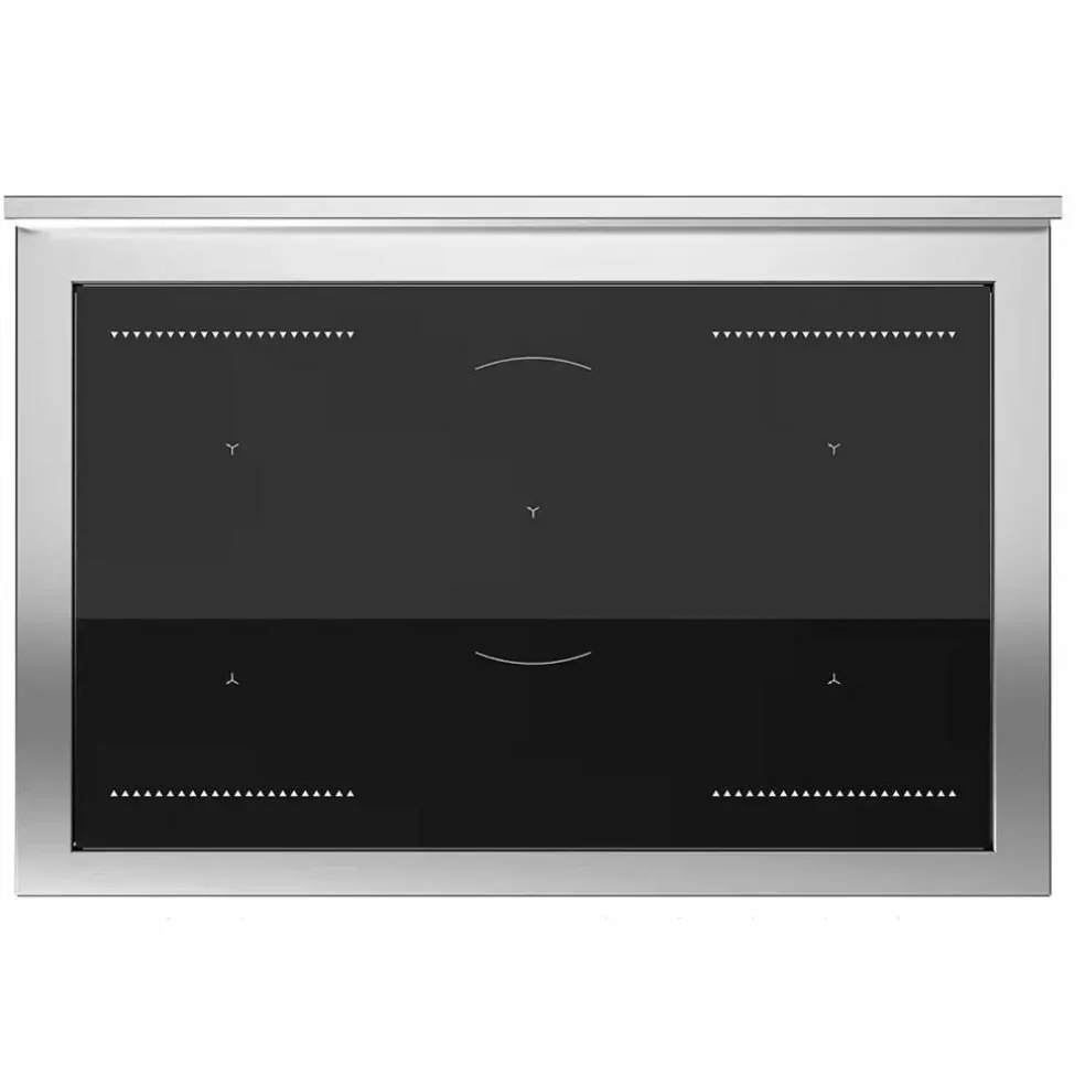 Heritage hvitevarepakke 90 cm, matt svart/rustfritt stål