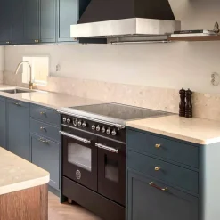 Heritage hvitevarepakke 90 cm, matt svart/rustfritt stål