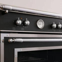 HER96L2EAVT2 Heritage gasskomfyr 90 cm med 6 brennere og 2 ovner, elfenbenshvit