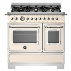 HER96L2EXT2 Heritage gasskomfyr 90 cm med 6 brennere og 2 ovner, rustfritt stål