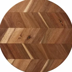 Herringbone rundt skjærebrett 28 cm, Akasietre