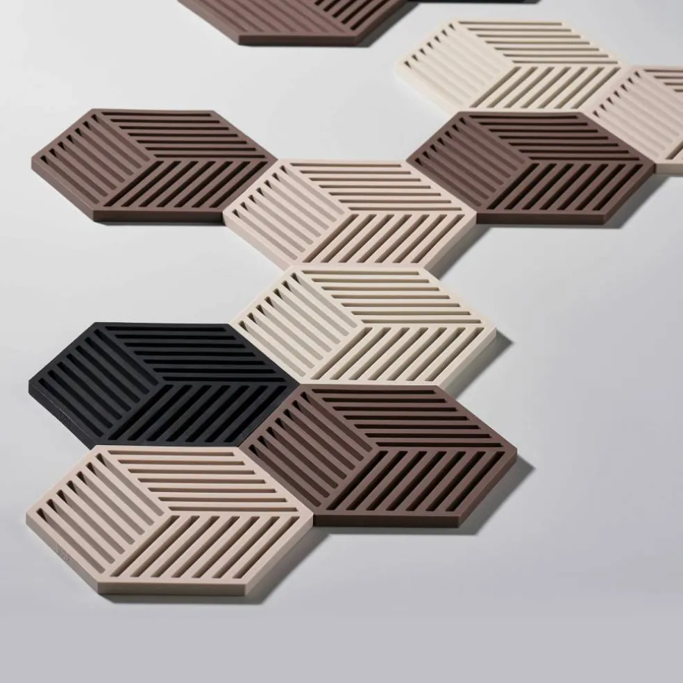 Hexagon gryteunderlag, terrakotta