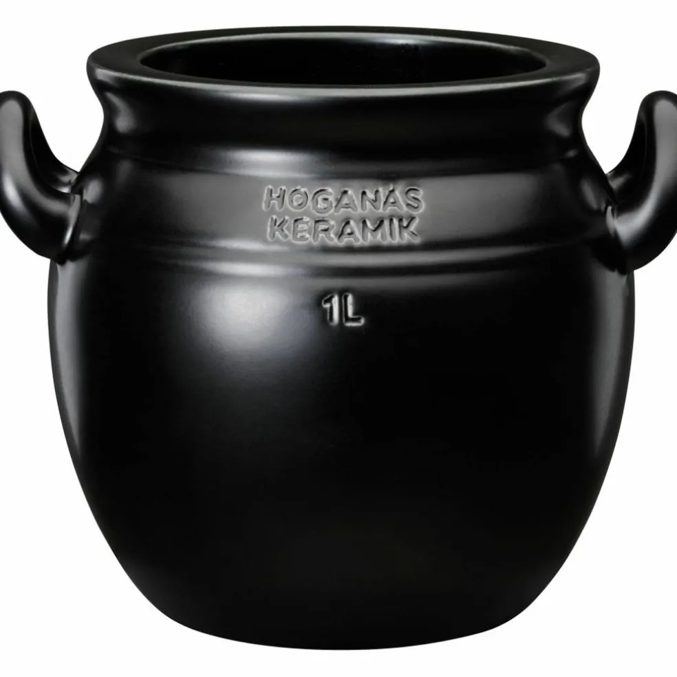 Höganäs keramiske krus, 1 liter, grafittgrå