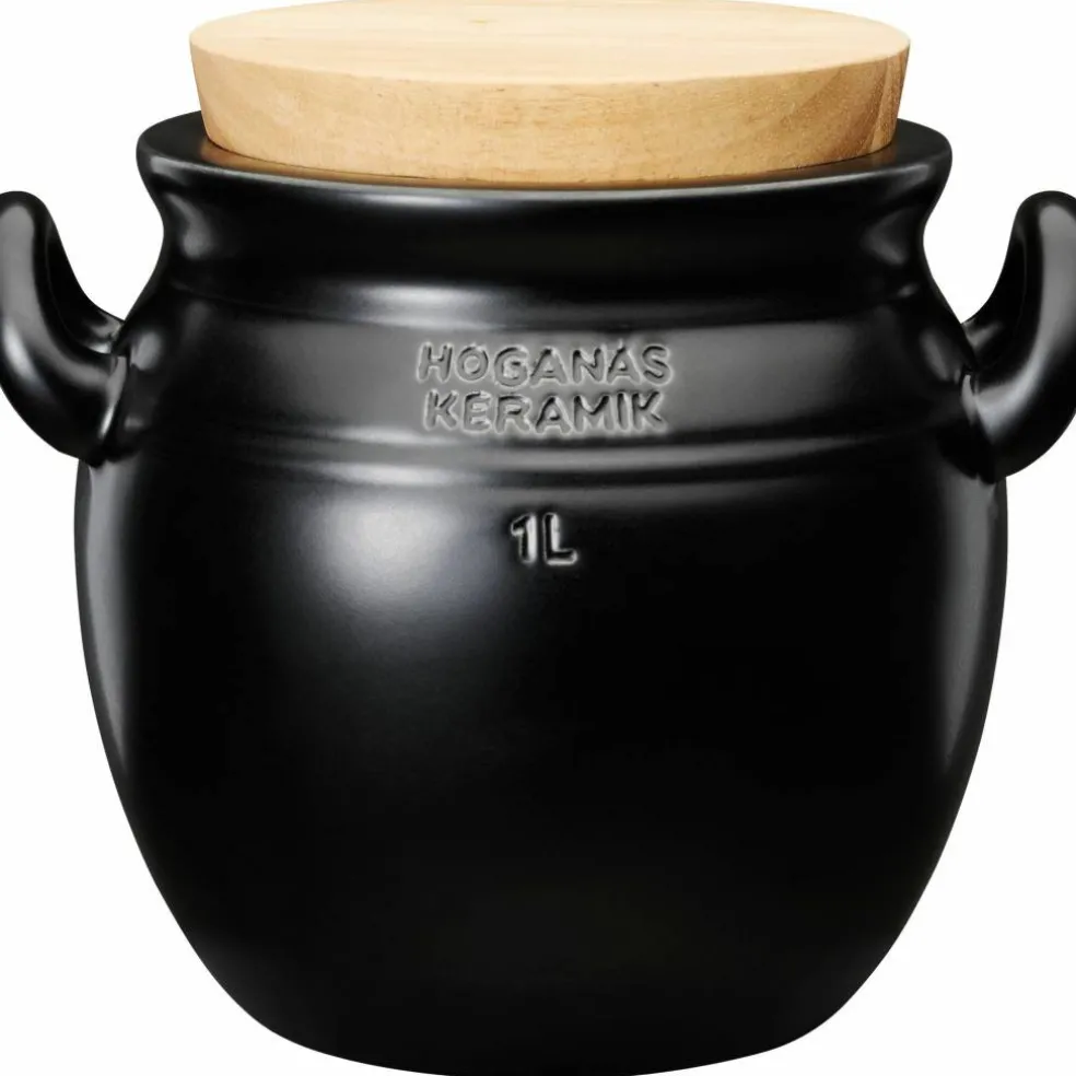 Höganäs keramiske krus, 1 liter, grafittgrå