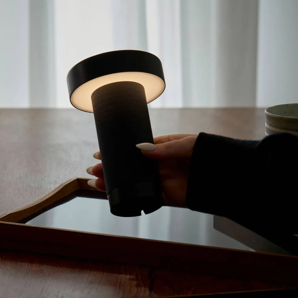 Holster bærbar bordlampe 16 cm, antrasitt