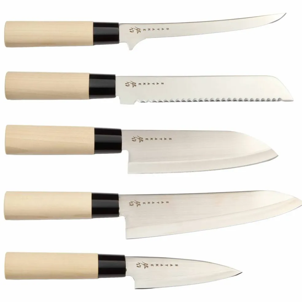 Houcho 5 kniver i balsaboks