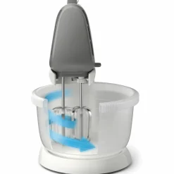 HR3745/00 Håndmixer med skål, Grå/hvit