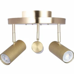 Hubble 3 taklampe, børstet messing