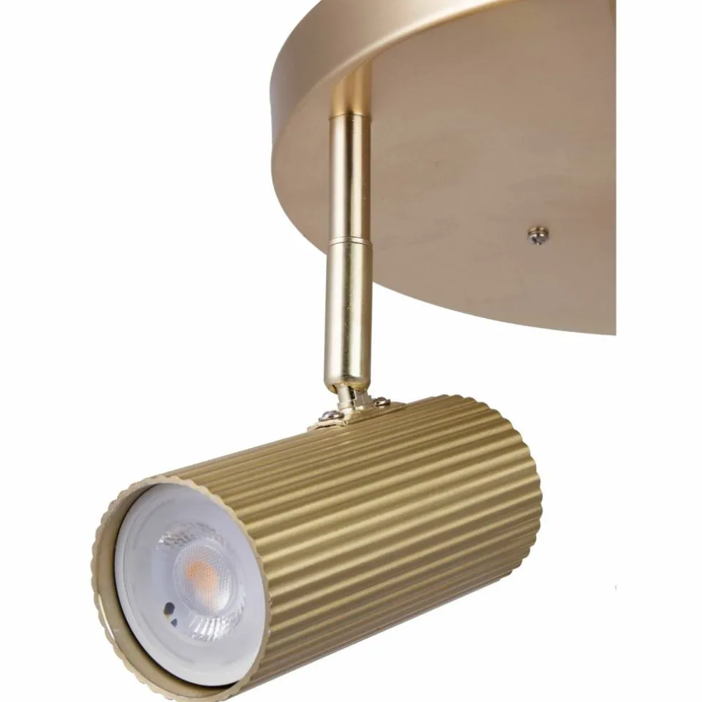 Hubble 3 taklampe, børstet messing