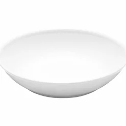 Hvid Plissé dyp salat-/pastatallerken