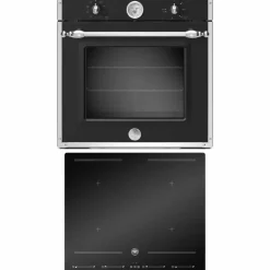 Hvitevarepakke Heritage innbyggingsovn (svart) + induksjonstopp, 60 cm