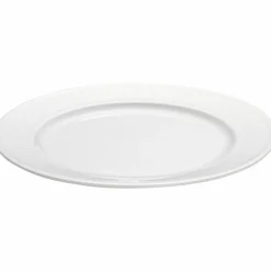 Hvit Plissé tallerken, Ø 26 cm.