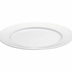 Hvit Plissé tallerken, Ø 26 cm.