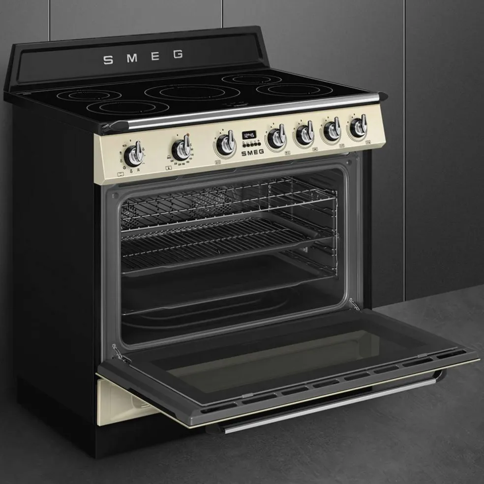 Induksjonskomfyr Victoria TR90IMP 90 cm, creme
