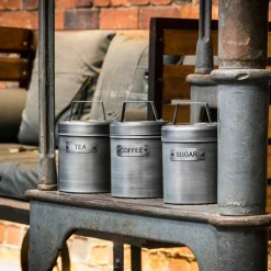 Industrial Vintage Sukkerboks Metall