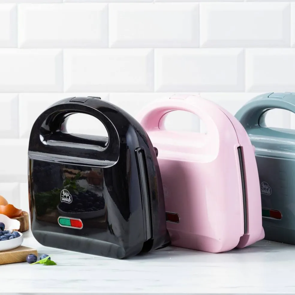 3-in-1 toastgrill/vaffeljern, pink