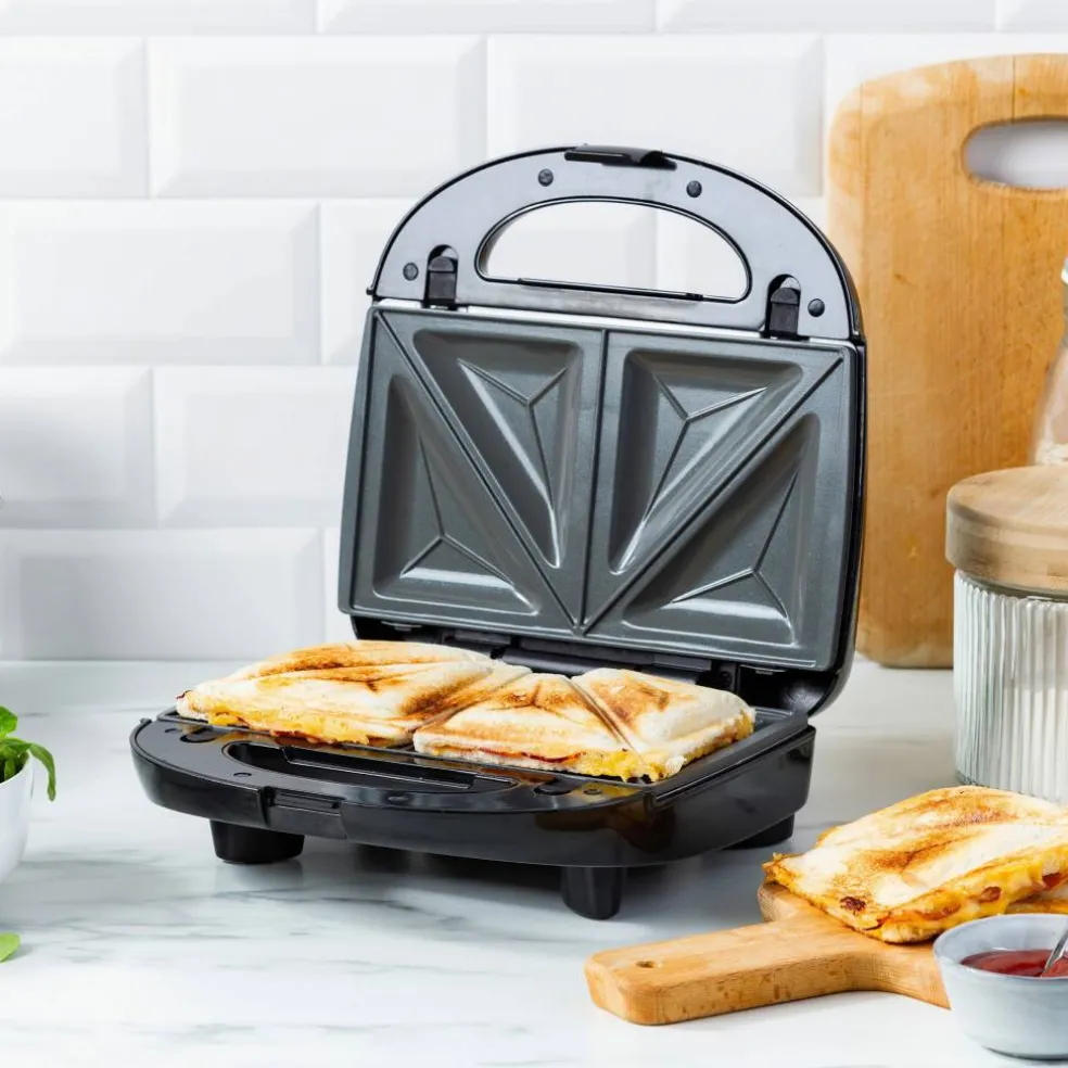 3-in-1 toastgrill/vaffeljern, smokey blue