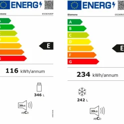 IQ300 KS36VVIEP Kjøleskap + GS36NVIEP Fryser