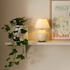 Iris bærbar bordlampe, dueblå