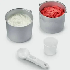 Iskremmaskin med kompressor + 2 iskremskåler, 2 liter