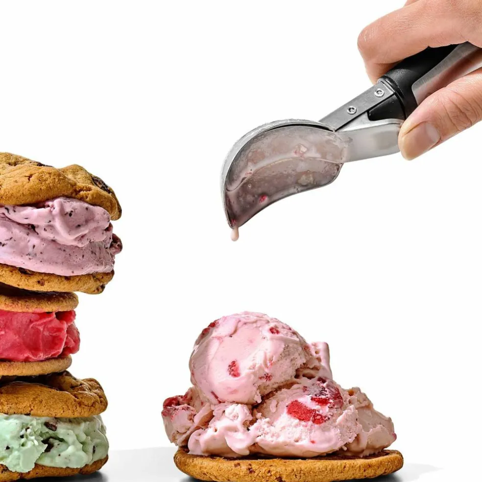 Iskrem-skje (Ice Scoop) med utskyter