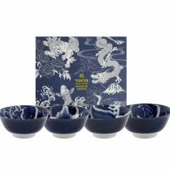 Japonism skålsett, 4 stk