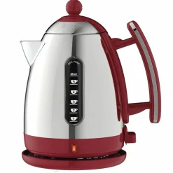 Jug vannkoker 1,5 liter, rød/rustfritt stål