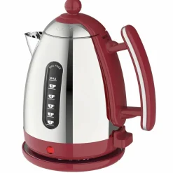 Jug vannkoker 1,5 liter, rød/rustfritt stål