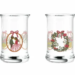 Julesnapsglass 2025 3 cl, 2 stk, flerfarget