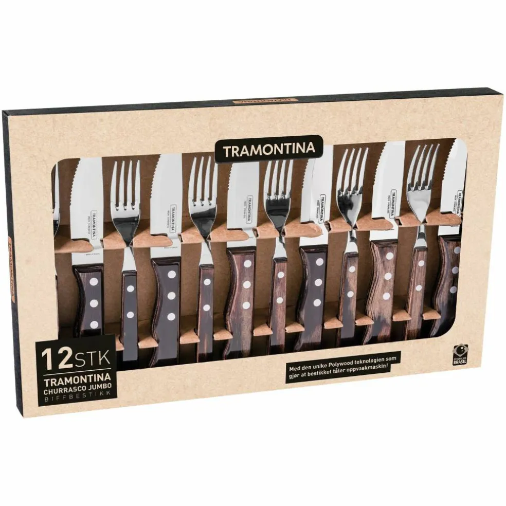Jumbo-biffbestikk 12 deler