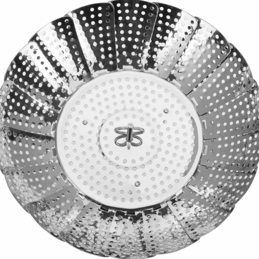 Justerbar dampkurv, 14-23 cm, rustfritt stål