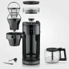 Kaffetrakter med kvern og glasskanne, dark inox