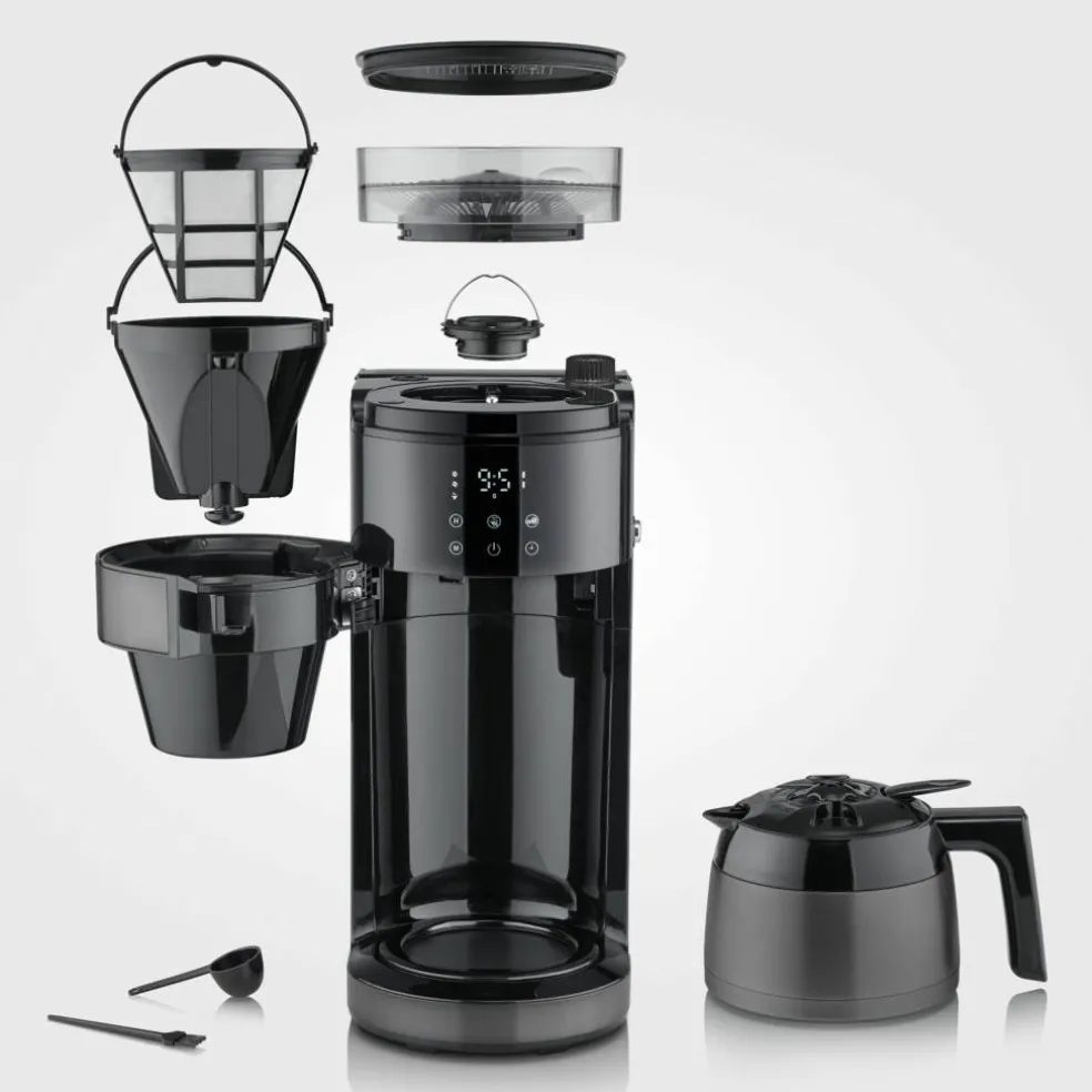 Kaffetrakter med kvern og termokanne