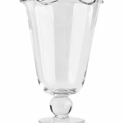 Karla vase bølgete 34 cm, klar