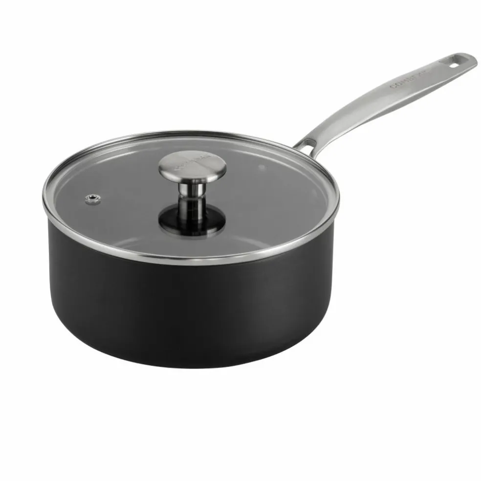 Kasserolle med stålhåndtak 18 cm / 1,9 liter, svart
